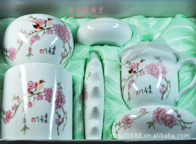 景德鎮高檔陶瓷文房四寶六件套 傳承文化，收藏藝術